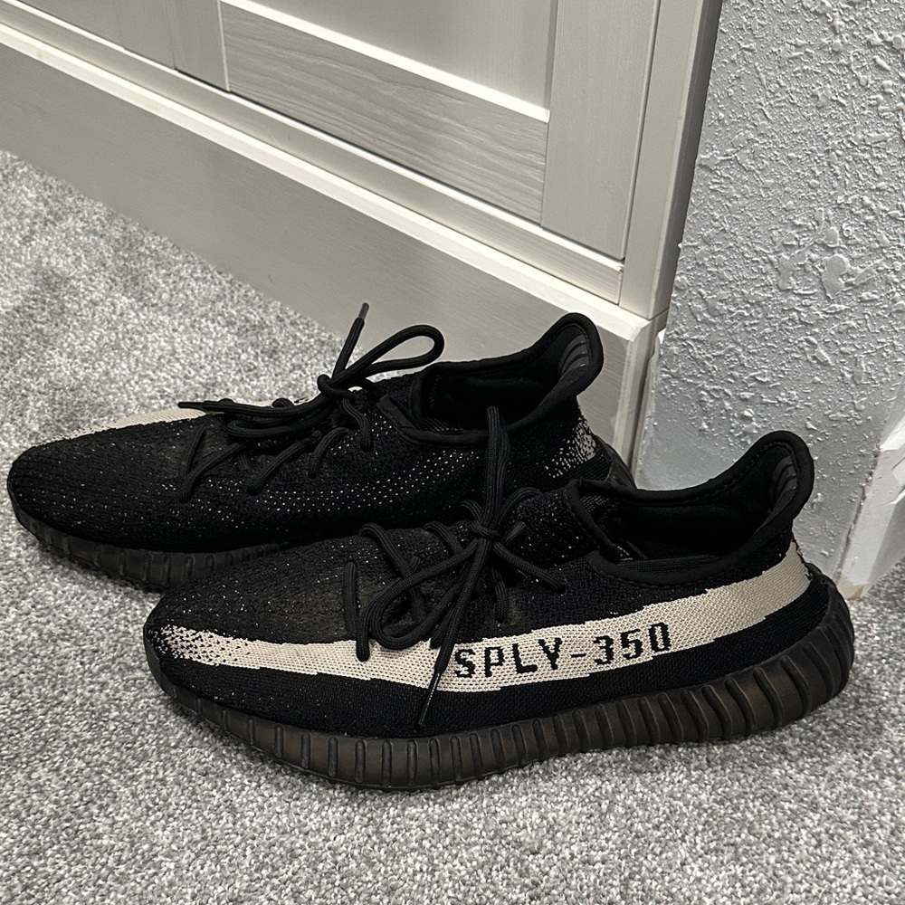 Adidas Black and Cream SPLY-350 Yeezy Boost Sneakers - Men’s 13